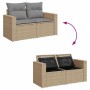 Juego de sofás jardín con cojines 4 pzas ratán sintético beige de , Conjuntos de jardín - Ref: Foro24-3325355, Precio: 295,35...