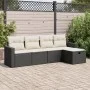Set de muebles de jardín 5 pzas y cojines ratán sintético negro de , Conjuntos de jardín - Ref: Foro24-3325362, Precio: 297,9...