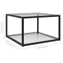 Transparent tempered glass coffee table 60x60x35 cm by vidaXL, Coffee table - Ref: Foro24-322887, Price: 82,81 €, Discount: %