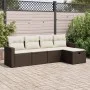 Set comedor de jardín 5 piezas y cojines ratán sintético marrón de , Conjuntos de jardín - Ref: Foro24-3325369, Precio: 327,8...