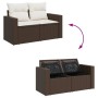 Set comedor de jardín 5 piezas y cojines ratán sintético marrón by , Garden sets - Ref: Foro24-3325369, Price: 330,39 €, Disc...