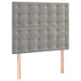 Estructura de cama sin colchón terciopelo gris claro 90x200 cm