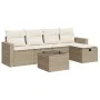 Juego de sofás jardín con cojines 6 pzas ratán sintético beige by , Garden sets - Ref: Foro24-3325374, Price: 423,55 €, Disco...