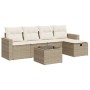 Juego de sofás jardín con cojines 6 pzas ratán sintético beige by , Garden sets - Ref: Foro24-3325374, Price: 442,93 €, Disco...