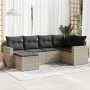 Set de sofás de jardín 6 pzas y cojines ratán sintético gris von , Gartensets - Ref: Foro24-3325388, Preis: 424,69 €, Rabatt: %