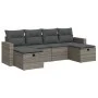 Set de muebles de jardín 6 pzas y cojines ratán sintético gris von , Gartensets - Ref: Foro24-3325426, Preis: 357,35 €, Rabat...