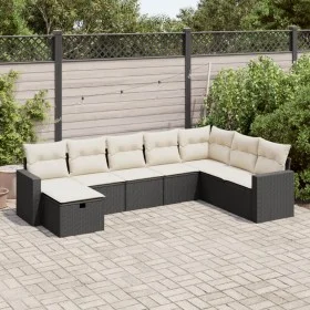 Set de sofás de jardín y cojines 8 piezas ratán sintético negro von , Gartensets - Ref: Foro24-3325432, Preis: 460,26 €, Raba...