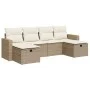 Juego de sofás jardín con cojines 6 pzas ratán sintético beige von , Gartensets - Ref: Foro24-3325424, Preis: 434,10 €, Rabat...