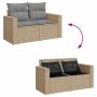 Set de sofás de jardín con cojines 9 pzas ratán sintético beige von , Gartensets - Ref: Foro24-3325445, Preis: 578,43 €, Raba...