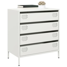 Aparador de acero laminado en frío blanco 68x39x73,5 cm de , Aparadores - Ref: Foro24-851291, Precio: 97,30 €