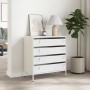 Aparador de acero laminado en frío blanco 68x39x73,5 cm by , Sideboards - Ref: Foro24-851291, Price: 97,36 €, Discount: %