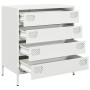 Aparador de acero laminado en frío blanco 68x39x73,5 cm by , Sideboards - Ref: Foro24-851291, Price: 97,36 €, Discount: %