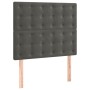 Estructura de cama sin colchón terciopelo gris oscuro 90x200 cm