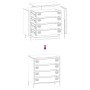 Aparador de acero laminado en frío blanco 68x39x73,5 cm by , Sideboards - Ref: Foro24-851291, Price: 97,36 €, Discount: %