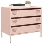 Aparador de acero laminado en frío rosa 68x39x58,5 cm by , Sideboards - Ref: Foro24-851293, Price: 84,26 €, Discount: %