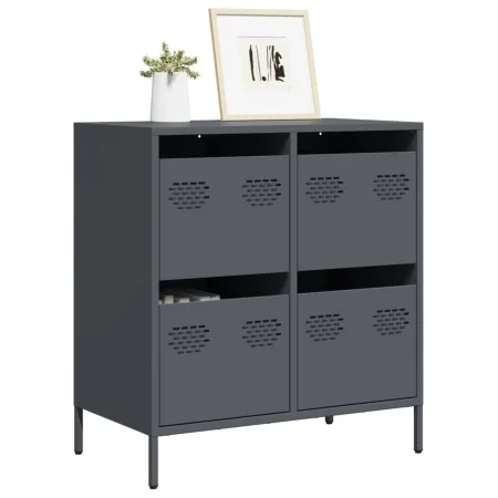 Aparador de acero laminado en frío antracita 68x39x73,5 cm de , Aparadores - Ref: Foro24-851258, Precio: 100,04 €, Descuento: %
