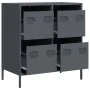 Aparador de acero laminado en frío antracita 68x39x73,5 cm de , Aparadores - Ref: Foro24-851258, Precio: 100,04 €, Descuento: %