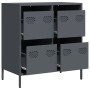 Aparador de acero laminado en frío antracita 68x39x73,5 cm by , Sideboards - Ref: Foro24-851258, Price: 100,99 €, Discount: %