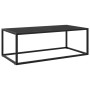 Mesa de centro negra con vidrio negro 100x50x35 cm de vidaXL, Mesas de centro - Ref: Foro24-322880, Precio: 82,73 €