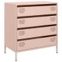 Aparador de acero laminado en frío rosa 68x39x73,5 cm by , Sideboards - Ref: Foro24-851287, Price: 130,27 €, Discount: %