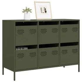 Aparador de acero laminado en frío verde oliva 101,5x39x73,5 cm von , Sideboards - Ref: Foro24-851266, Preis: 132,54 €, Rabat...