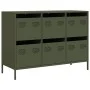 Aparador de acero laminado en frío verde oliva 101,5x39x73,5 cm de , Aparadores - Ref: Foro24-851266, Precio: 132,52 €, Descu...