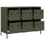 Aparador de acero laminado en frío verde oliva 101,5x39x73,5 cm by , Sideboards - Ref: Foro24-851266, Price: 133,75 €, Discou...