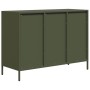 Aparador de acero laminado en frío verde oliva 101,5x39x73,5 cm by , Sideboards - Ref: Foro24-851266, Price: 133,75 €, Discou...