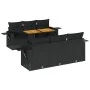 Set de sofás de jardín 7 pzas con cojines ratán sintético negro by , Garden sets - Ref: Foro24-3327107, Price: 594,75 €, Disc...