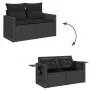 Set de sofás de jardín 7 pzas con cojines ratán sintético negro by , Garden sets - Ref: Foro24-3327107, Price: 594,75 €, Disc...