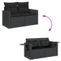 Set de sofás de jardín 7 pzas con cojines ratán sintético negro by , Garden sets - Ref: Foro24-3327107, Price: 571,98 €, Disc...