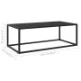 Mesa de centro negra con vidrio negro 100x50x35 cm de vidaXL, Mesas de centro - Ref: Foro24-322880, Precio: 77,60 €, Descuent...