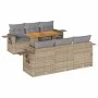 Set sofás de jardín 7 piezas y cojines ratán sintético beige de , Conjuntos de jardín - Ref: Foro24-3327111, Precio: 554,08 €...