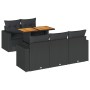 Set de sofás de jardín 6 piezas y cojines ratán sintético negro by , Garden sets - Ref: Foro24-3326988, Price: 492,05 €, Disc...