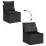 Set de sofás de jardín 6 piezas y cojines ratán sintético negro von , Gartensets - Ref: Foro24-3326988, Preis: 493,68 €, Raba...