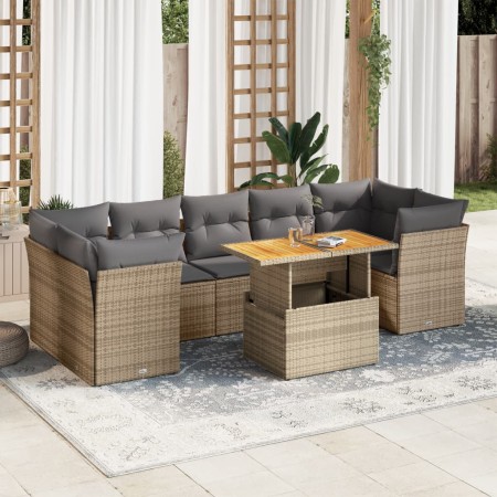 Set de sofás de jardín y cojines 8 piezas ratán sintético beige von , Gartensets - Ref: Foro24-3326901, Preis: 554,13 €, Raba...