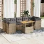 Set de sofás de jardín y cojines 8 piezas ratán sintético beige by , Garden sets - Ref: Foro24-3326901, Price: 545,65 €, Disc...