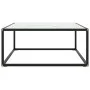 Schwarzer Couchtisch mit weißem Marmorglas 80x80x35 cm von vidaXL, Couchtisch - Ref: Foro24-322877, Preis: 61,41 €, Rabatt: %