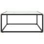 Schwarzer Couchtisch mit weißem Marmorglas 80x80x35 cm von vidaXL, Couchtisch - Ref: Foro24-322877, Preis: 62,02 €, Rabatt: %