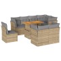 Set de sofás de jardín con cojines 9 pzas ratán sintético beige von , Gartensets - Ref: Foro24-3326943, Preis: 630,36 €, Raba...