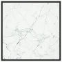 Black coffee table with white marble glass 80x80x35 cm by vidaXL, Coffee table - Ref: Foro24-322877, Price: 61,41 €, Discount: %