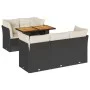 Set de sofás de jardín 6 piezas y cojines ratán sintético negro von , Gartensets - Ref: Foro24-3326884, Preis: 433,53 €, Raba...