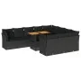 Set de sofás de jardín 11 pzas y cojines ratán sintético negro by , Garden sets - Ref: Foro24-3326974, Price: 747,32 €, Disco...
