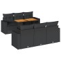 Set de sofás de jardín 7 pzas con cojines ratán sintético negro by , Garden sets - Ref: Foro24-3326995, Price: 550,31 €, Disc...