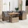 Juego de sofás jardín con cojines 6 pzas ratán sintético beige by , Garden sets - Ref: Foro24-3326929, Price: 428,91 €, Disco...