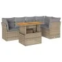 Juego de sofás jardín con cojines 6 pzas ratán sintético beige by , Garden sets - Ref: Foro24-3326929, Price: 428,91 €, Disco...