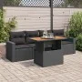 Set de muebles de jardín 5 pzas y cojines ratán sintético negro de , Conjuntos de jardín - Ref: Foro24-3326981, Precio: 381,7...