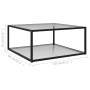 Transparent tempered glass coffee table 80x80x35 cm by vidaXL, Coffee table - Ref: Foro24-322892, Price: 121,12 €, Discount: %