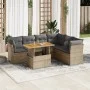 Set sofás de jardín 7 piezas y cojines ratán sintético beige by , Garden sets - Ref: Foro24-3326936, Price: 476,63 €, Discoun...