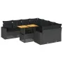 Set de sofás de jardín con cojines 9 pzas ratán sintético negro by , Garden sets - Ref: Foro24-3327016, Price: 636,54 €, Disc...